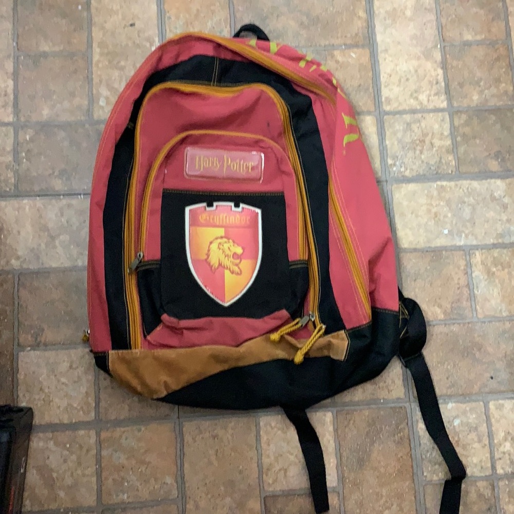 Red Gryffindor vintage backpack.